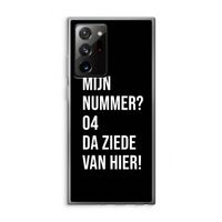 Da ziede van hier - Zwart: Samsung Galaxy Note 20 Ultra / Note 20 Ultra 5G Transparant Hoesje