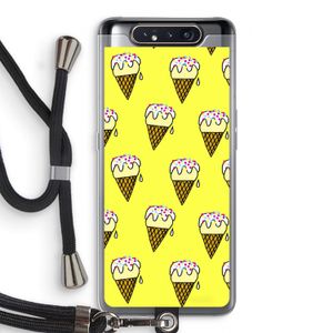Isjes: Samsung Galaxy A80 Transparant Hoesje met koord