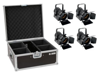 EUROLITE Set 4x LED THA-20PC TRC Theater Spot bk + Case