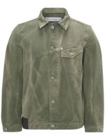 JW Anderson veste en jean à patch logo Twisted - Vert