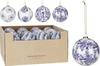 KERSTBAL 10CM DELFT BLUE 4ASS