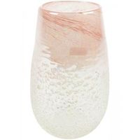 High Vase Ivy Vulcan Pearl Pink transparante roze hoge glazen vaas 14x24 cm - thumbnail