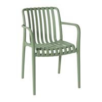 Tuinstoel Lea met armleuning - groen - 80.5x58x55 cm