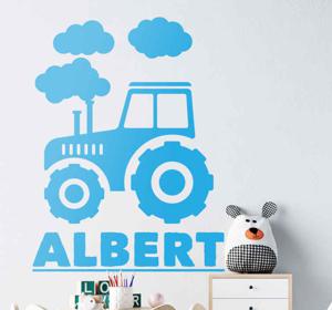 Stickers drukken Tractor met wolken