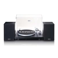 LENCO LS-500BK - Platenspeler met ingebouwde versterker en Bluetooth® plus 2 externe speakers