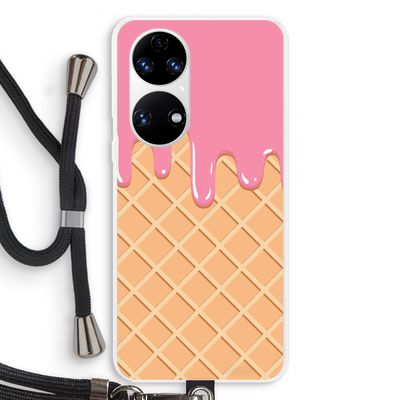 Ice cream: Huawei P50 Transparant Hoesje met koord