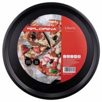 Florina Likoris pizzaplaat bakvorm voor het maken van pizza 33 x 1 cm - Zwart - thumbnail