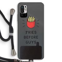 Fries before guys: Xiaomi Redmi Note 10 5G Transparant Hoesje met koord