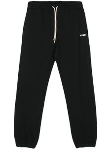 MSGM pantalon de jogging à logo imprimé - Noir