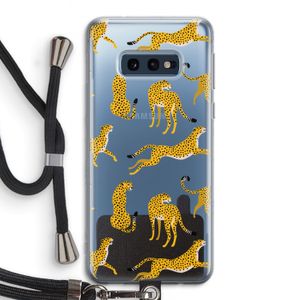 Luipaard: Samsung Galaxy S10e Transparant Hoesje met koord