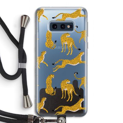 Luipaard: Samsung Galaxy S10e Transparant Hoesje met koord