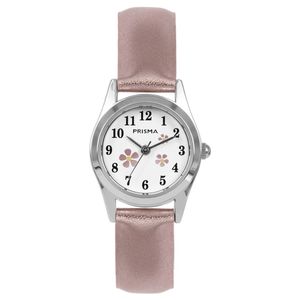 Coolwatch by Prisma CW.152 Kinderhorloge Little Flower staal/leder pink-metallic 23 mm