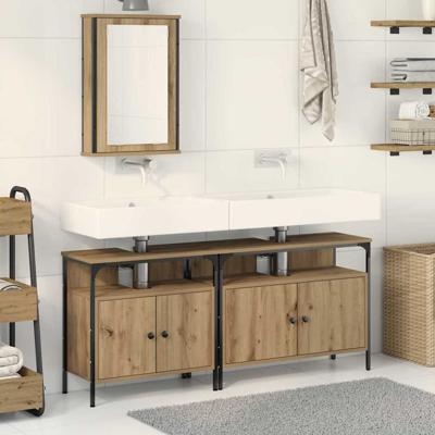 3-delige Badkamermeubel Set Artisan Eiken Engineered Wood