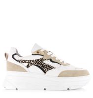 POELMAN Poelman - Lpjana-06poe beige/white/plati Wit Leer Lage sneakers Dames