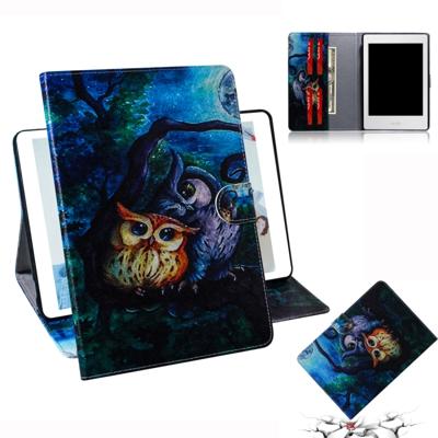 Olie uil patroon horizontale Flip lederen case voor Amazon Kindle Paperwhite 4 (2018)/3/2/1 met houder & Card slot & portemonnee