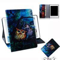 Olie uil patroon horizontale Flip lederen case voor Amazon Kindle Paperwhite 4 (2018)/3/2/1 met houder & Card slot & portemonnee