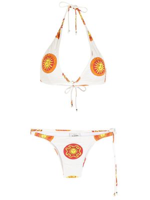 Amir Slama bikini à imprimé Sol - Blanc
