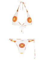 Amir Slama bikini à imprimé Sol - Blanc