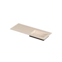 INK Post Wastafel keramische slab envelop bak rechts zonder kraangat 120x45x1 Travertin mat