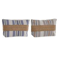 Reistasje Home ESPRIT Beige Lila 25 x 7 x 15 cm (2 Stuks)
