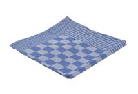 Theedoek blok 65x65cm blauw 6 stuks