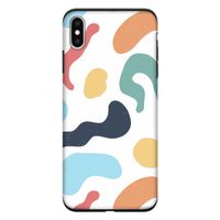 Memphis Shapes Blue: iPhone XS Max Tough Case