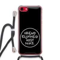 Vriendelijkheid: iPhone SE 2020 Transparant Hoesje met koord