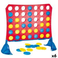 4 Op één Rij CB Games 31,5 x 26 x 13 cm (42 Onderdelen) (6 Stuks)