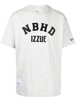 izzue t-shirt en coton à logo imprimé - Gris