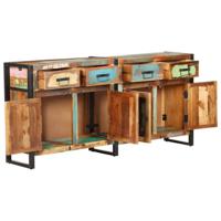 The Living Store Solid reclaimed wood Sideboard - 172x35x80 cm - Handmade - Sturdy frame - Ample storage -