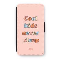 Cool Kids Never Sleep: iPhone XS Flip Hoesje - thumbnail