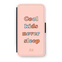 Cool Kids Never Sleep: iPhone XS Flip Hoesje