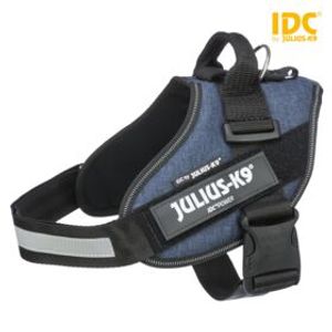 JULIUS K9 IDC POWER-HARNAS/TUIG VOOR LABELS ZWART MAAT 0/58-76 CM