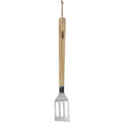 RVS BBQ/barbecue spatel met houten handvat 46 cm