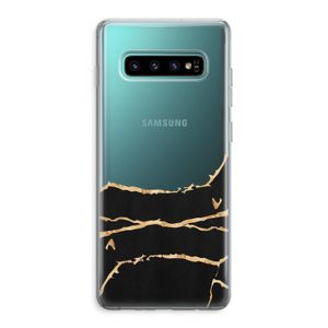 Gouden marmer: Samsung Galaxy S10 Plus Transparant Hoesje