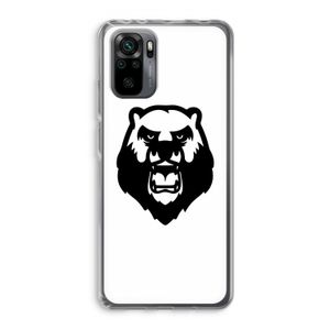 Angry Bear (white): Xiaomi Redmi Note 10 Pro Transparant Hoesje
