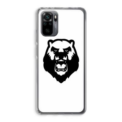 Angry Bear (white): Xiaomi Redmi Note 10 Pro Transparant Hoesje