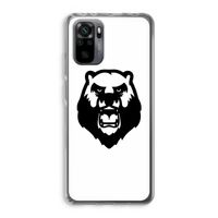 Angry Bear (white): Xiaomi Redmi Note 10 Pro Transparant Hoesje