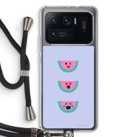 Smiley watermeloen: Xiaomi Mi 11 Ultra Transparant Hoesje met koord