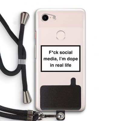 I'm dope: Pixel 3 Transparant Hoesje met koord