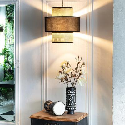 Hanglamp &apos;Cardo&apos; bamboe modern E27 fitting 39 cm