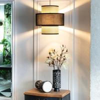 Hanglamp &apos;Cardo&apos; bamboe modern E27 fitting 39 cm