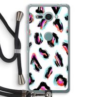Cheetah color: Sony Xperia XZ2 Compact Transparant Hoesje met koord