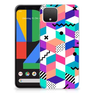 Google Pixel 4 TPU Hoesje Blokken Kleurrijk