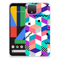 Google Pixel 4 TPU Hoesje Blokken Kleurrijk - thumbnail