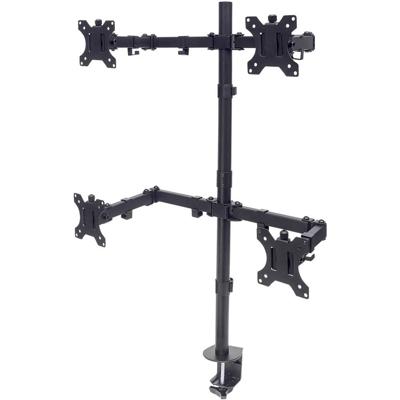 Manhattan 461566 Monitor-tafelbeugel 4-voudig 33,0 cm (13) - 81,3 cm (32) Zwart In hoogte verstelbaar, Kantelbaar, Zwenkbaar