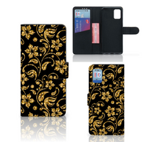 Samsung Galaxy A31 Hoesje Gouden Bloemen