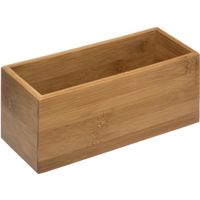 Sieraden/make-up houder/box rechthoek 23 x 9,5 cm van bamboe hout - thumbnail