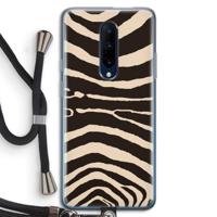 Arizona Zebra: OnePlus 7 Pro Transparant Hoesje met koord