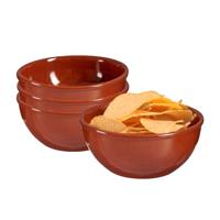 Soepkommen / serveer schaaltje - 4x - terracotta - D18 x 7 cm - aardewerk - Spaanse sfeer - 1000 ml Soepkommen / serveer schaaltje - 4x - terracotta - D18 x 7 cm - aardewerk - Spaanse sfeer - 1000 ml